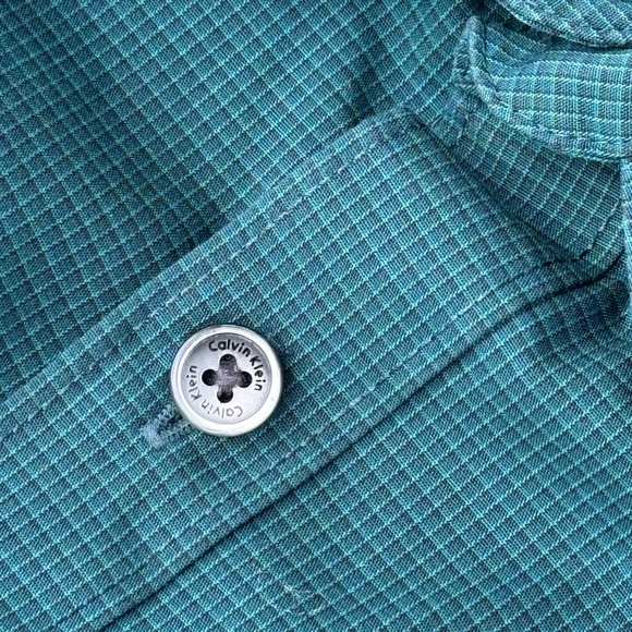 Calvin Klein Green XXL Deep Green Long Sleeve Men’s Dress Shirt - Picture 6 of 8